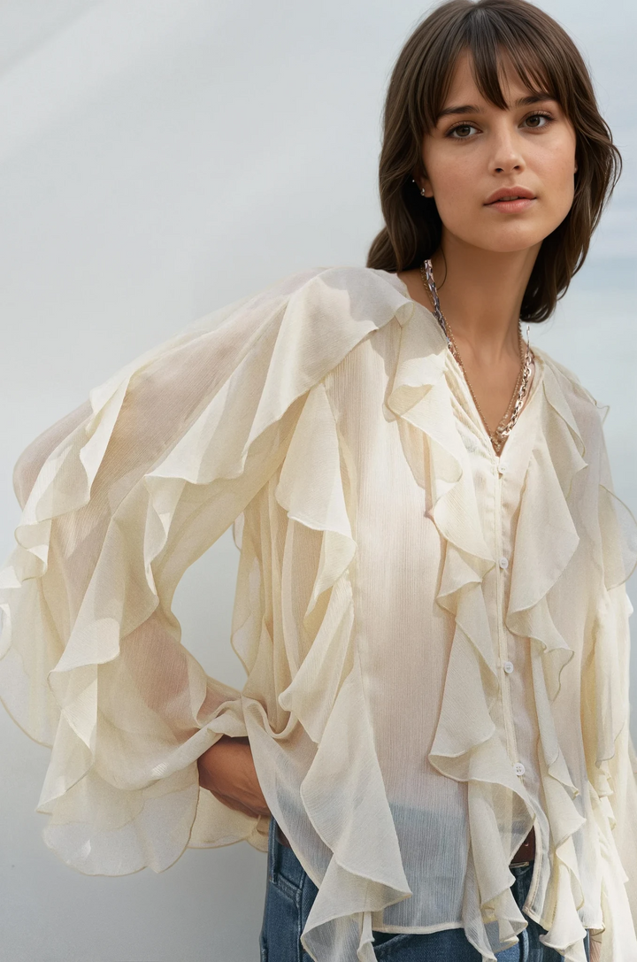 Sybille®️ | Bluse mit Volants
