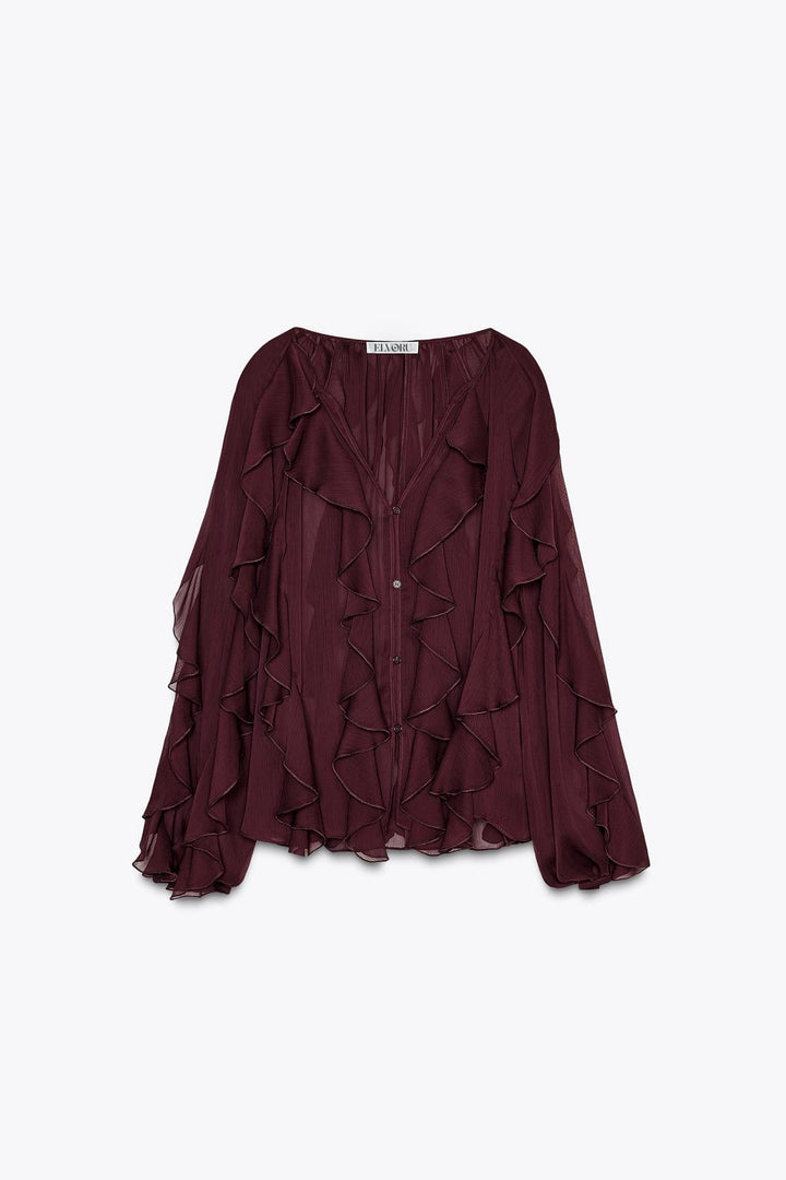 Sybille®️ | Bluse mit Volants