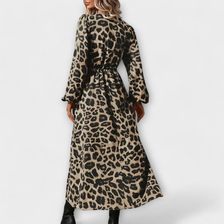 Dagmar®️ - Elegantes Kleid mit Leopardenmuster