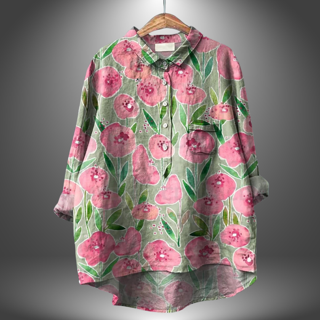 Lea™ | Handgefertigtes Blumenshirt für Damen