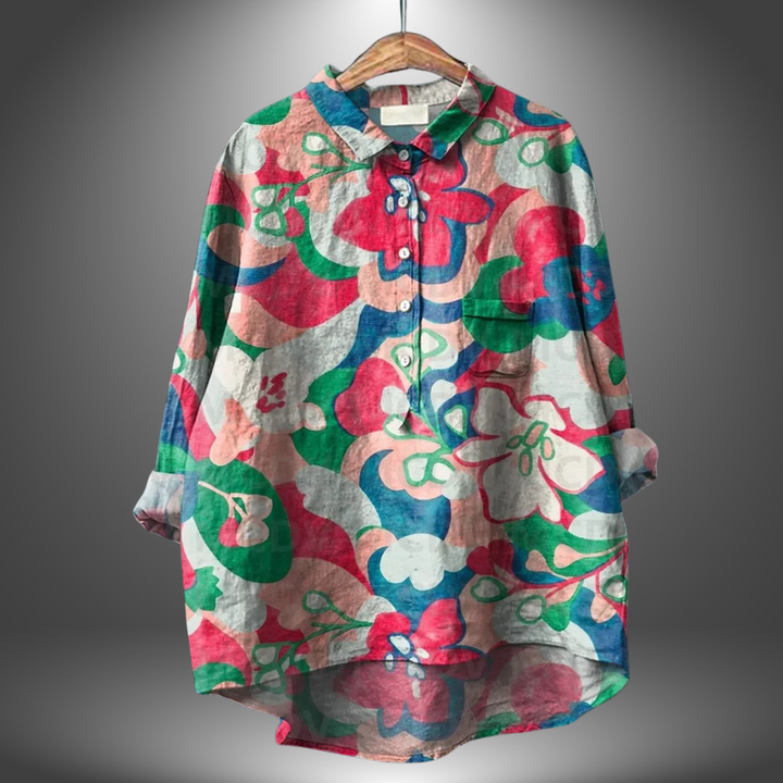 Lea™ | Handgefertigtes Blumenshirt für Damen