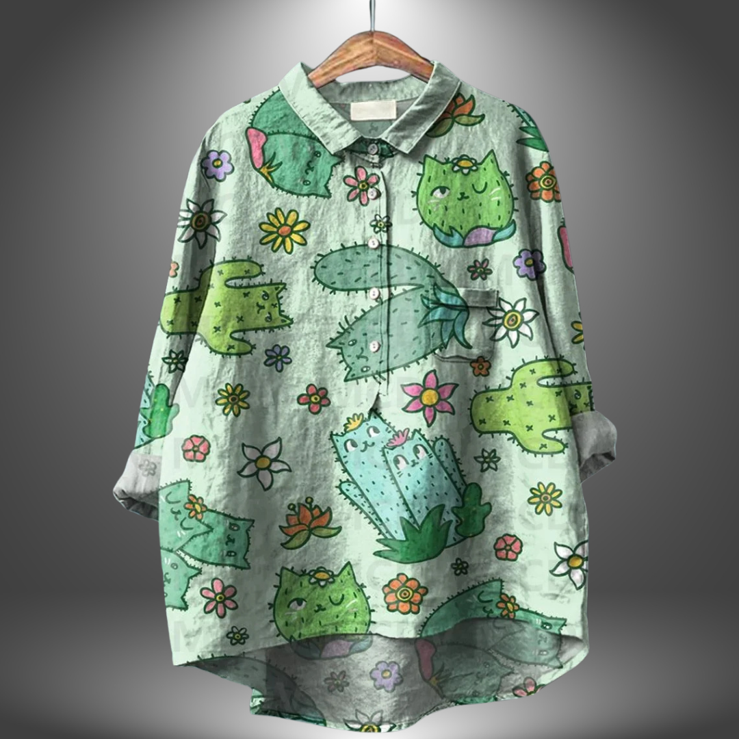 Lea™ | Handgefertigtes Blumenshirt für Damen