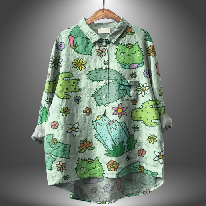 Lea™ | Handgefertigtes Blumenshirt für Damen