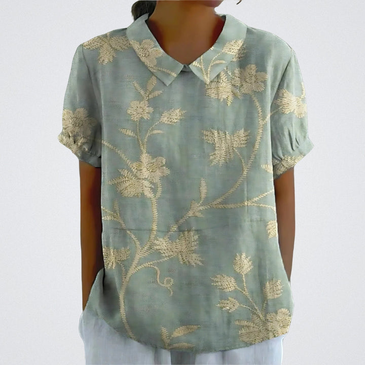 Jutta™ | Bluse aus floralem Leinen