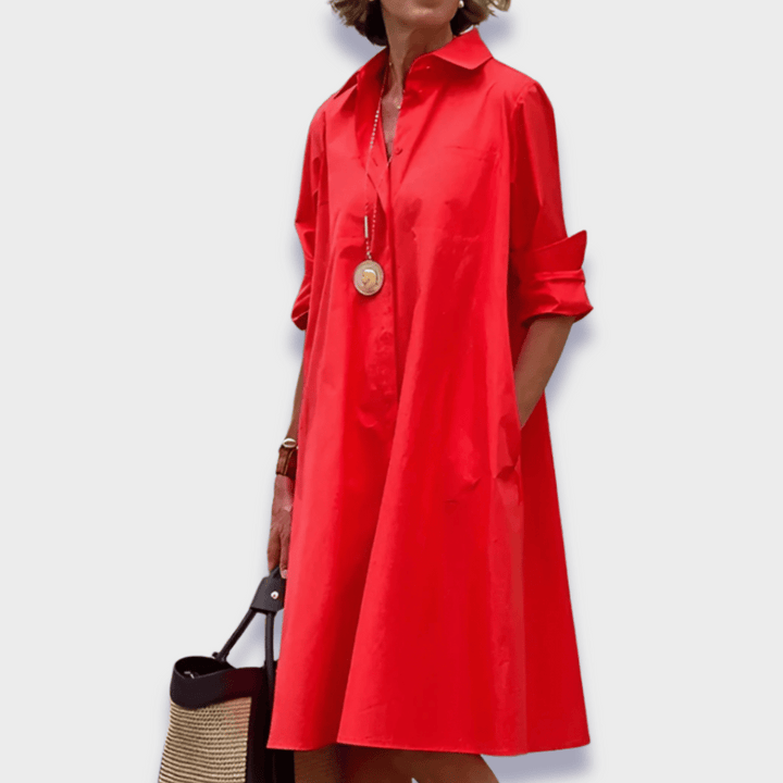Leona®️ | Stylisches Polokleid aus Premium-Stoff