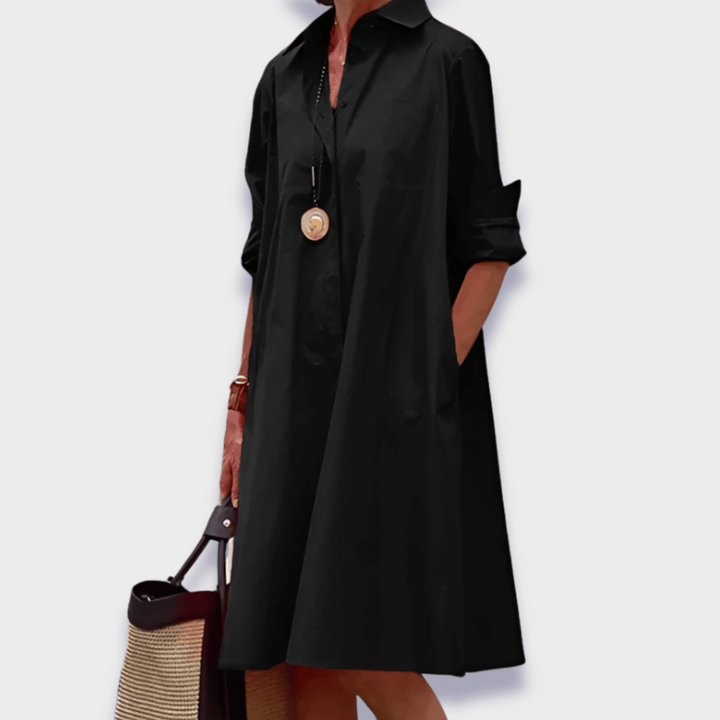 Leona®️ | Stylisches Polokleid aus Premium-Stoff