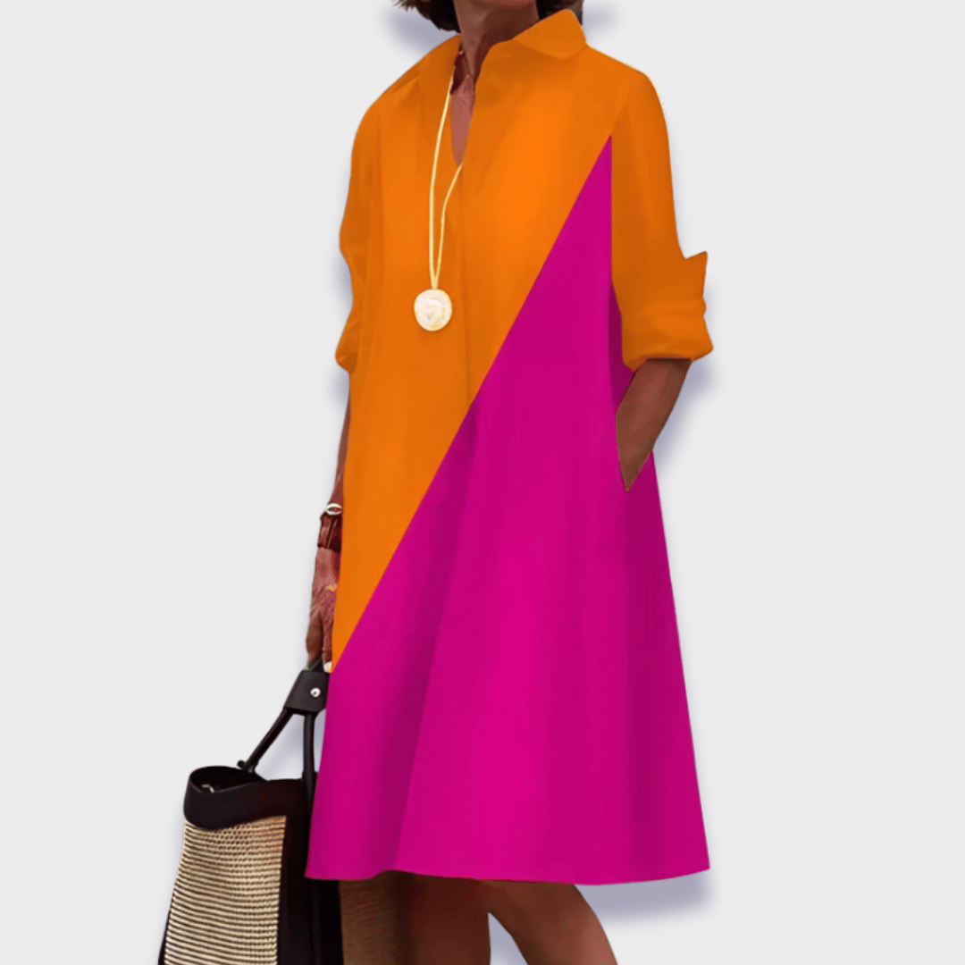 Leona®️ | Stylisches Polokleid aus Premium-Stoff