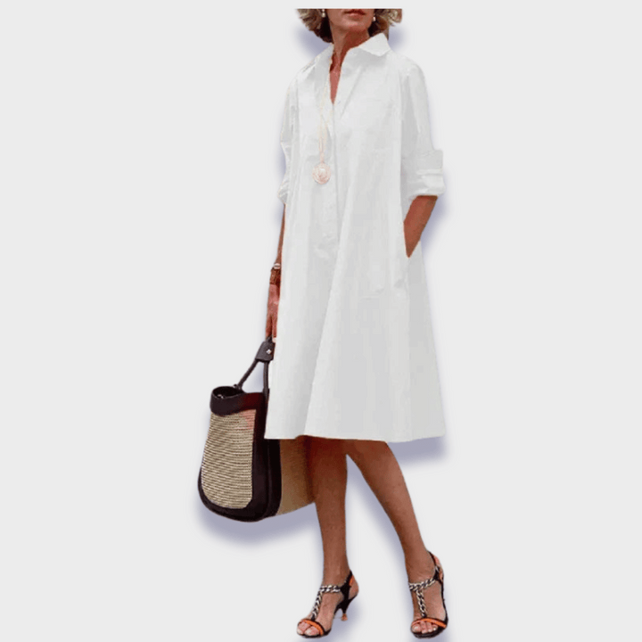 Leona®️ | Stylisches Polokleid aus Premium-Stoff