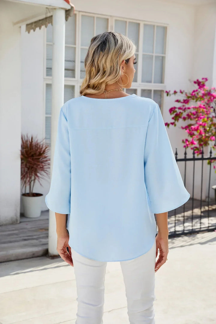 Maja®️™ - Bluse mit V-Ausschnitt