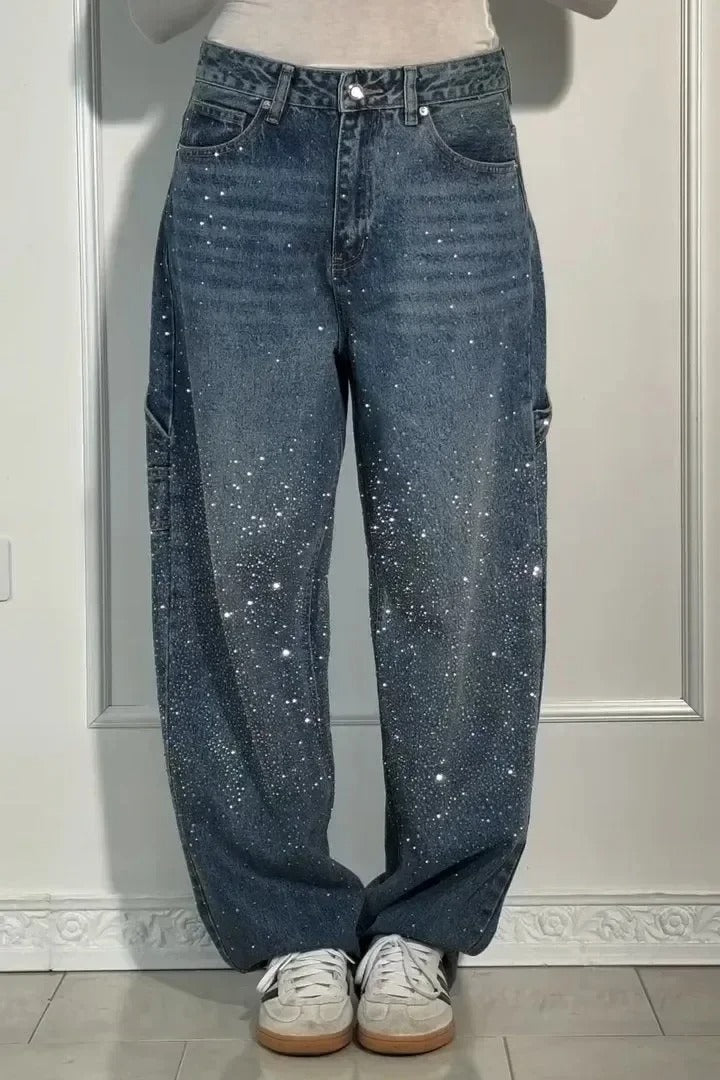 Mila™ - Hose mit hohem Bund, weitem Bein und geknöpften Taschen