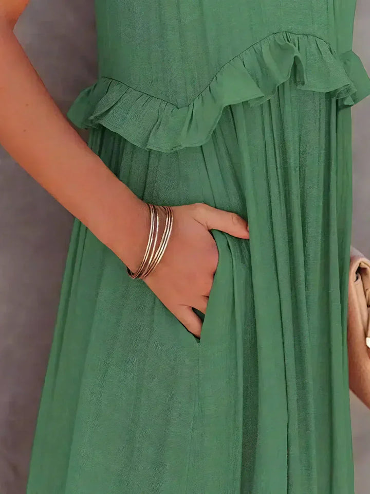 Luisa | Neckholder-Rüschen-Maxikleid (fast ausverkauft)