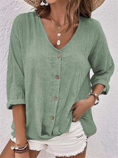 Rosalie®️™ | Leichte Bluse mit V-Ausschnitt