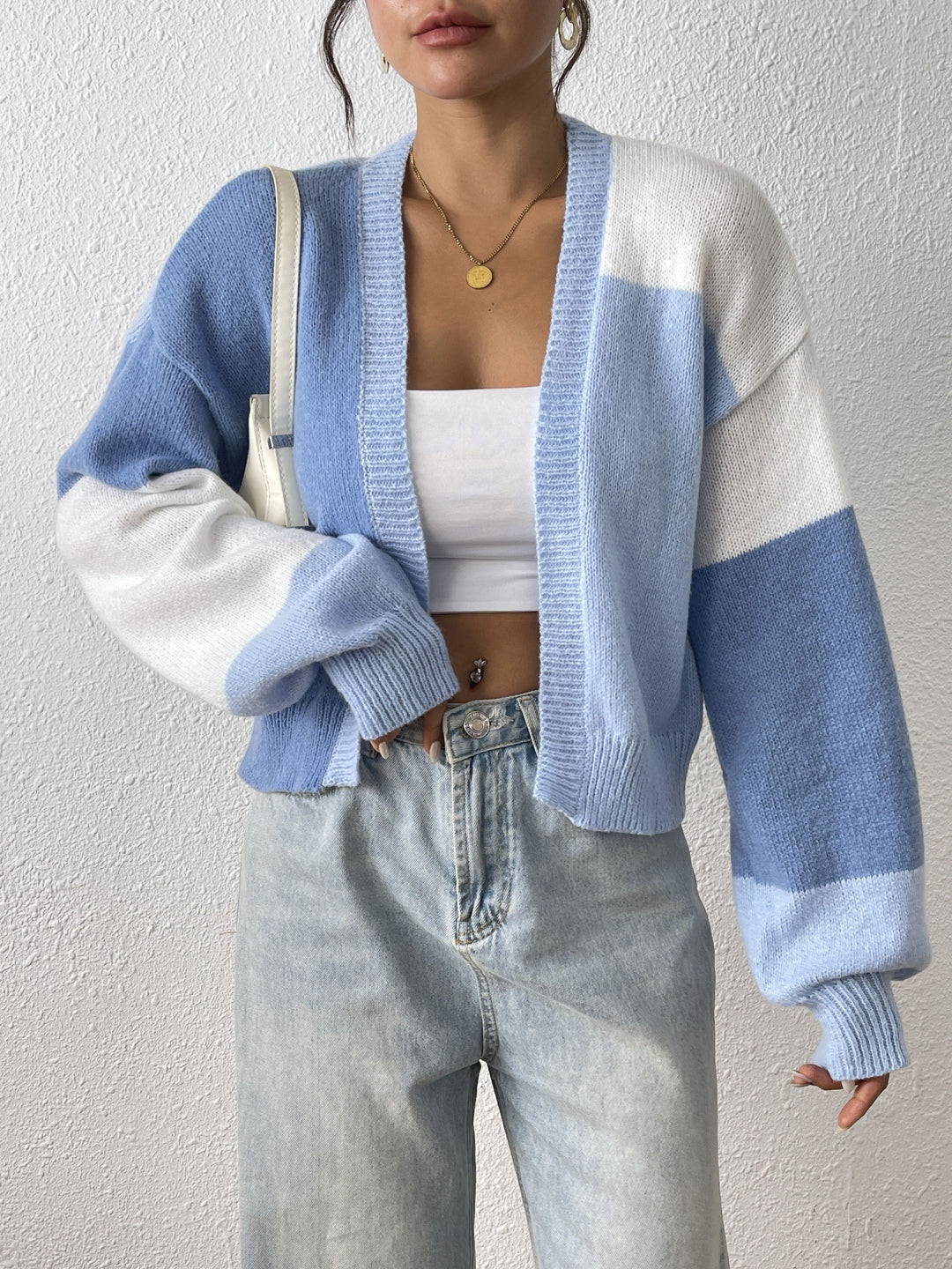 Anneliese - Strickjacke im Farbblockdesign