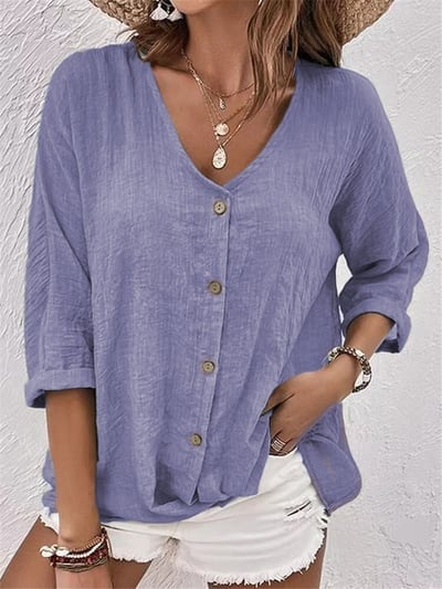 Rosalie®️™ | Leichte Bluse mit V-Ausschnitt
