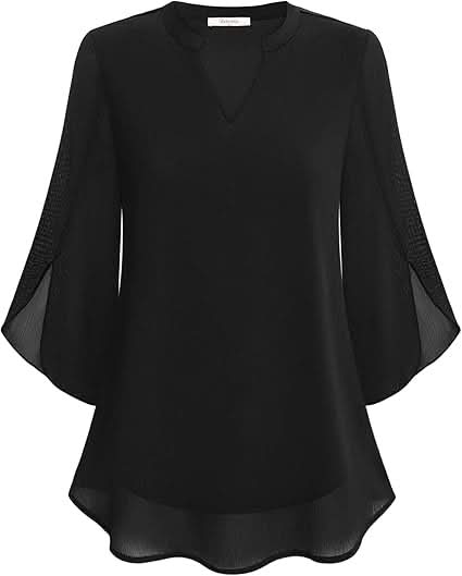 Yara®️™ | Fließende Bluse mit Lageneffekt