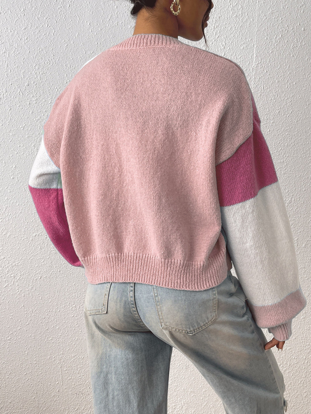 Anneliese - Strickjacke im Farbblockdesign