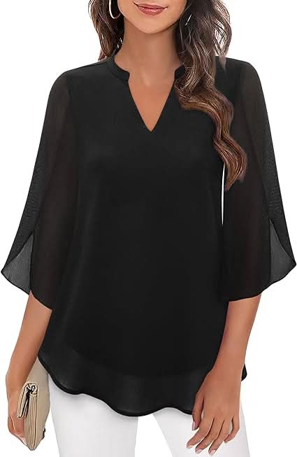 Yara®️™ | Fließende Bluse mit Lageneffekt