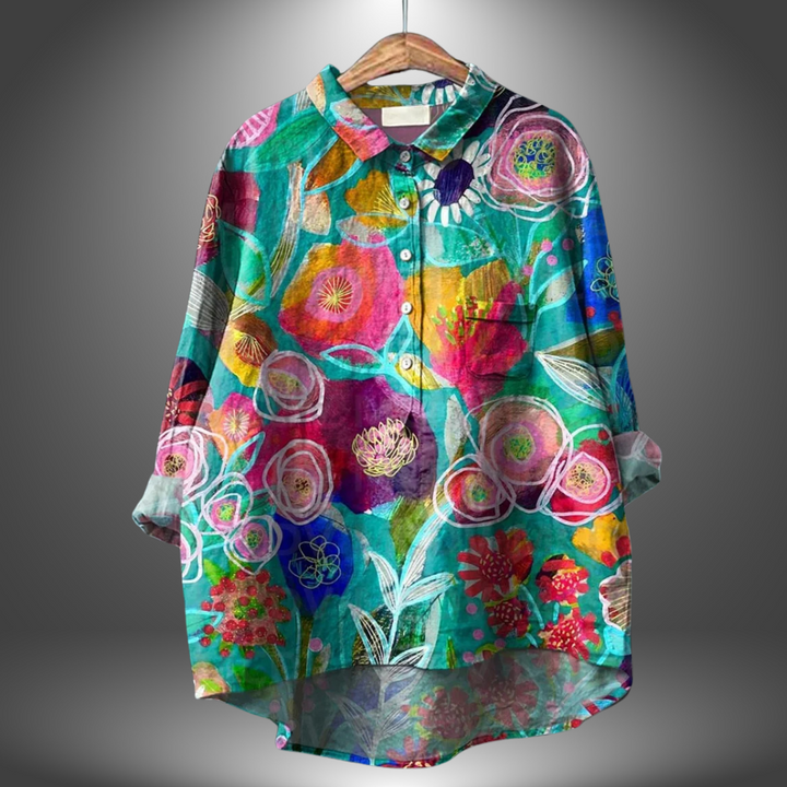 Lea™ | Handgefertigtes Blumenshirt für Damen