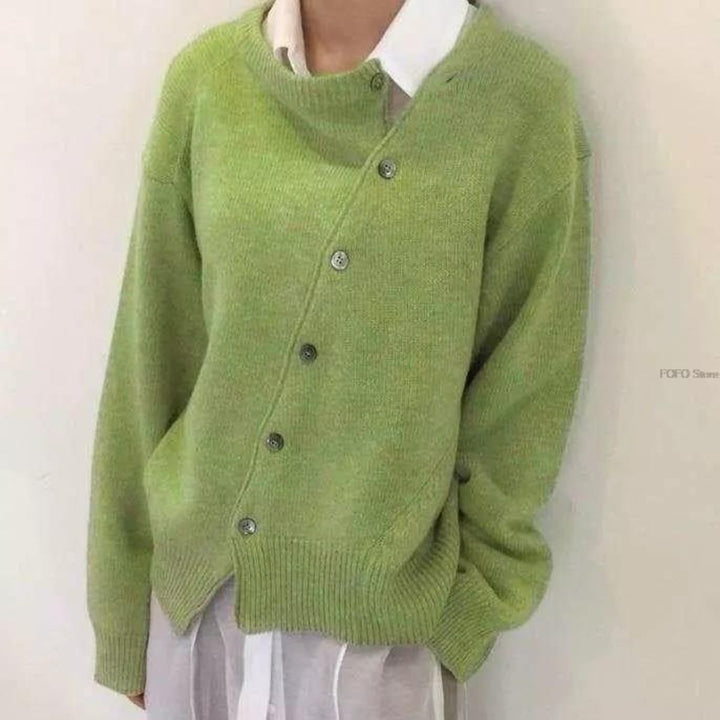 Leni - Strickjacke mit Rundhalsausschnitt