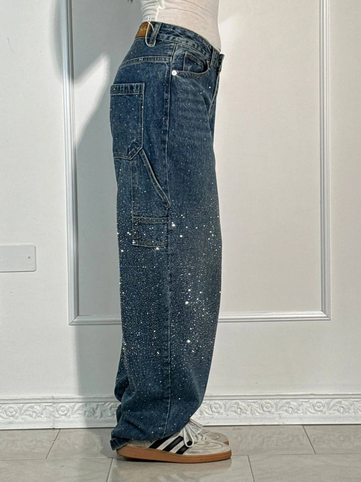 Mila™ - Hose mit hohem Bund, weitem Bein und geknöpften Taschen