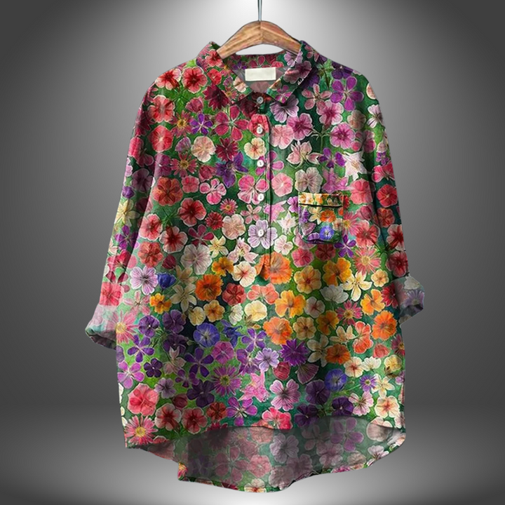 Lea™ | Handgefertigtes Blumenshirt für Damen