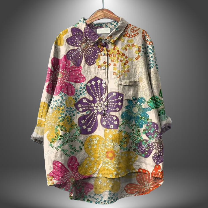 Lea™ | Handgefertigtes Blumenshirt für Damen