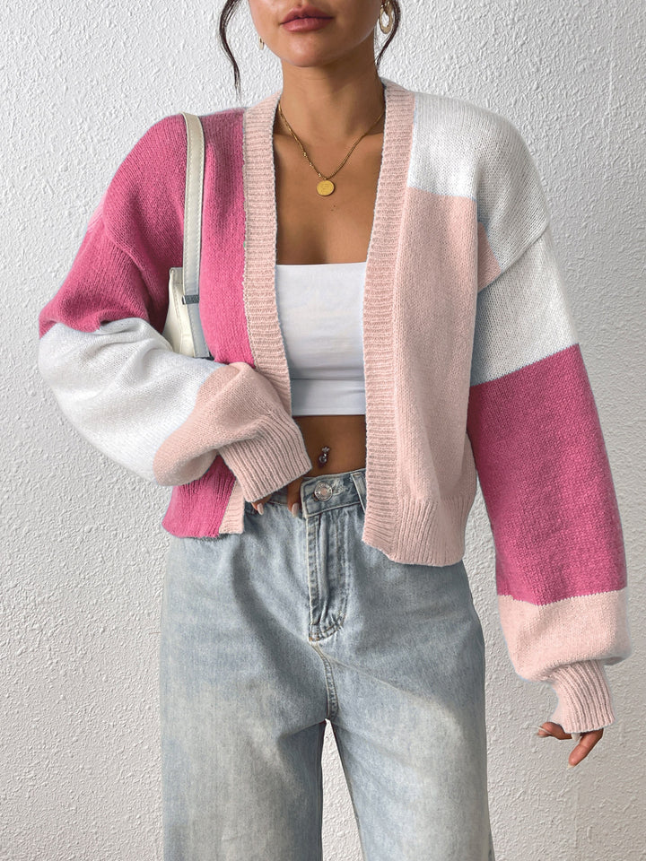 Anneliese - Strickjacke im Farbblockdesign