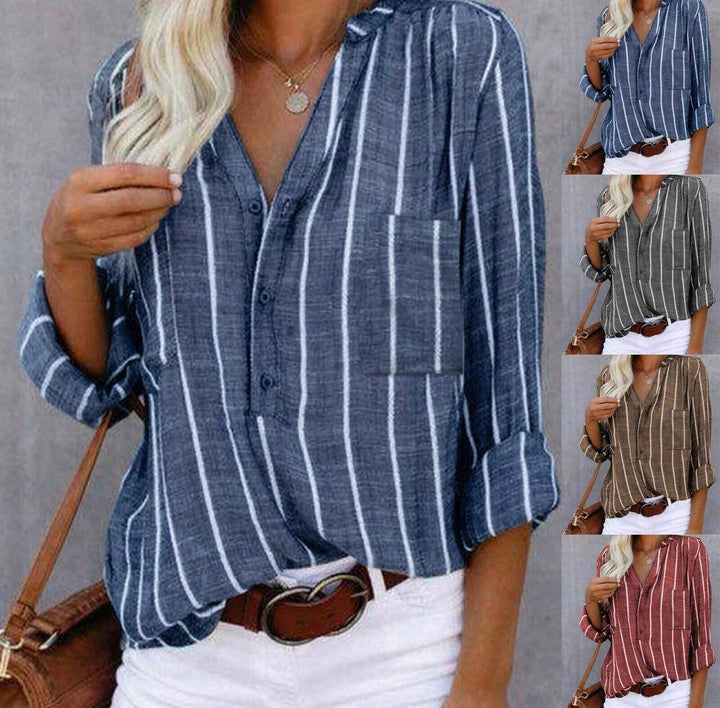 Melina®️™ | Elegante gestreifte Bluse