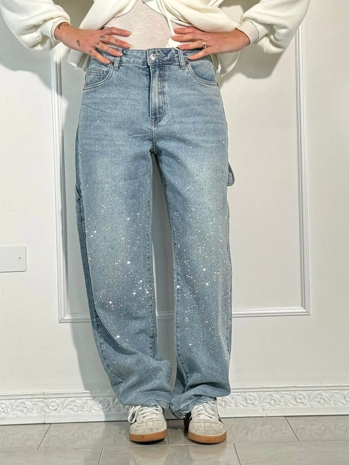Mila™ - Hose mit hohem Bund, weitem Bein und geknöpften Taschen