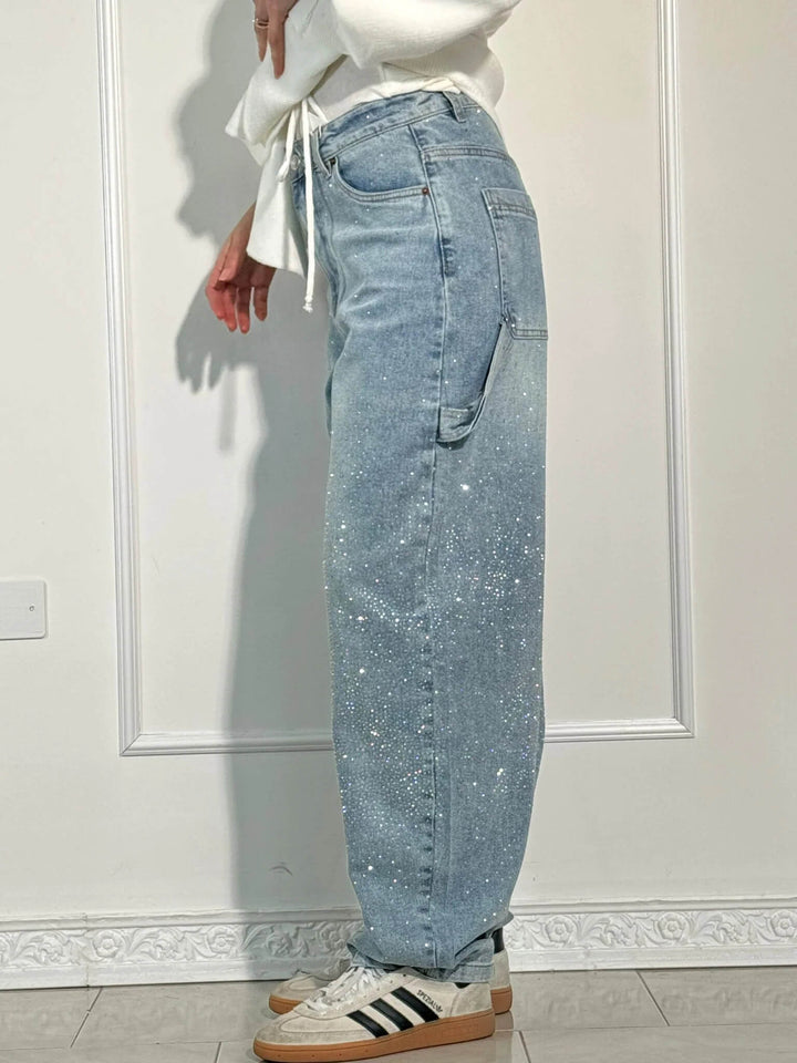 Mila™ - Hose mit hohem Bund, weitem Bein und geknöpften Taschen