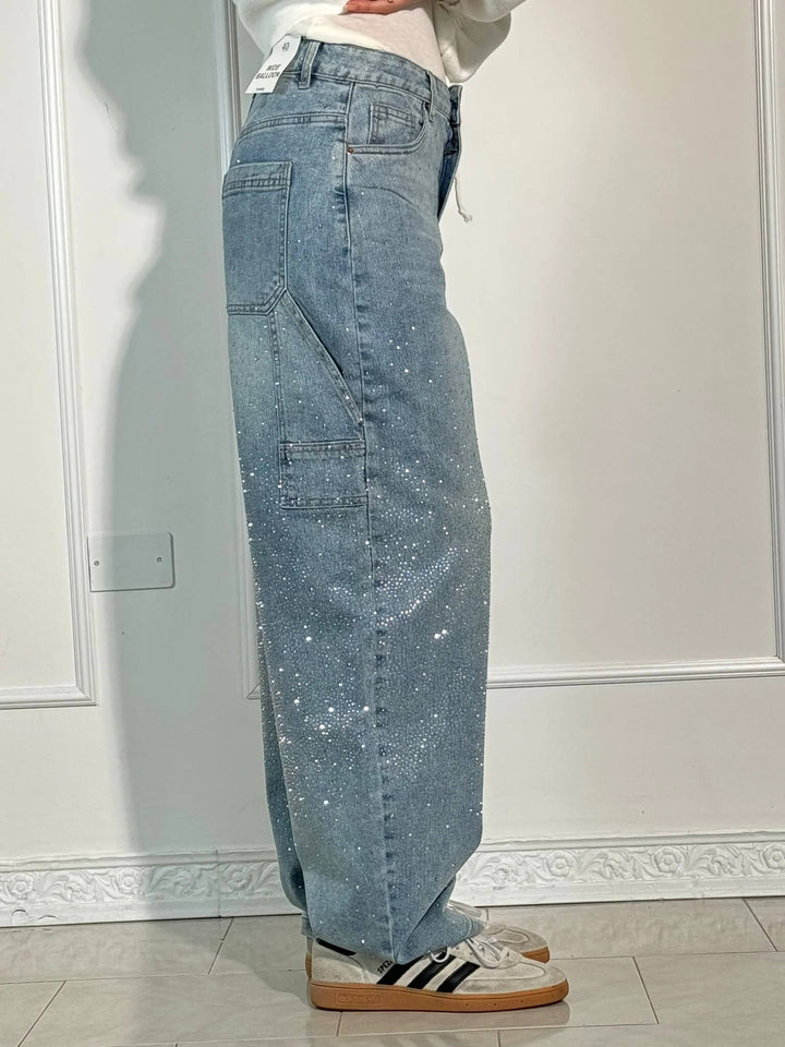 Mila™ - Hose mit hohem Bund, weitem Bein und geknöpften Taschen