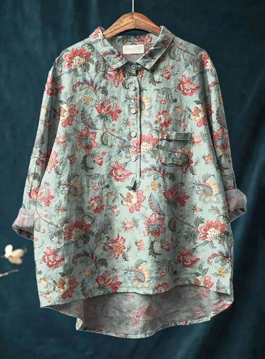 Liesel®️ | Klassische Bluse mit Blumenmuster