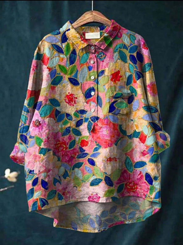Liesel®️ | Klassische Bluse mit Blumenmuster
