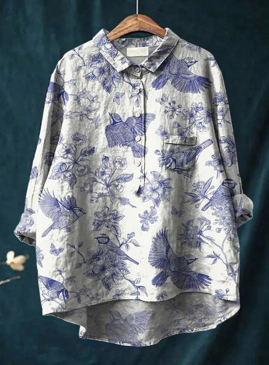 Liesel®️ | Klassische Bluse mit Blumenmuster