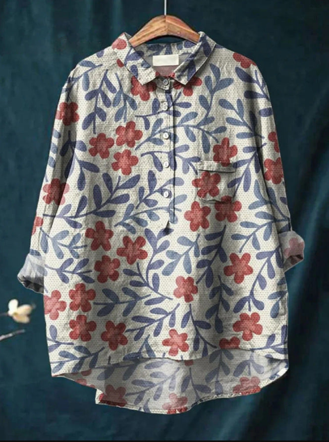 Liesel®️ | Klassische Bluse mit Blumenmuster