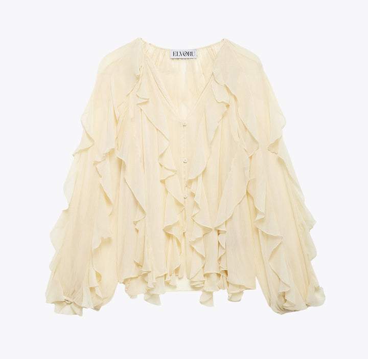 Sybille®️ | Bluse mit Volants