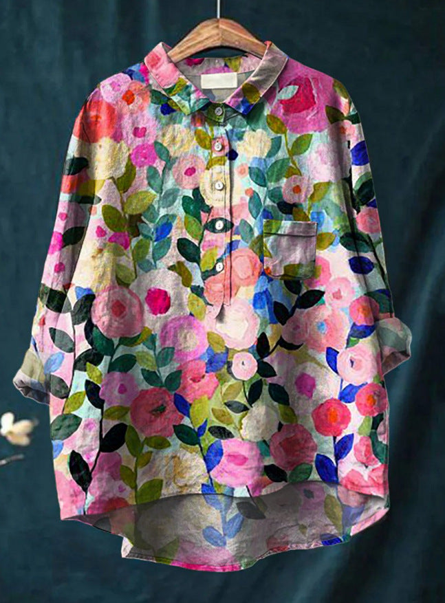 Liesel®️ | Klassische Bluse mit Blumenmuster