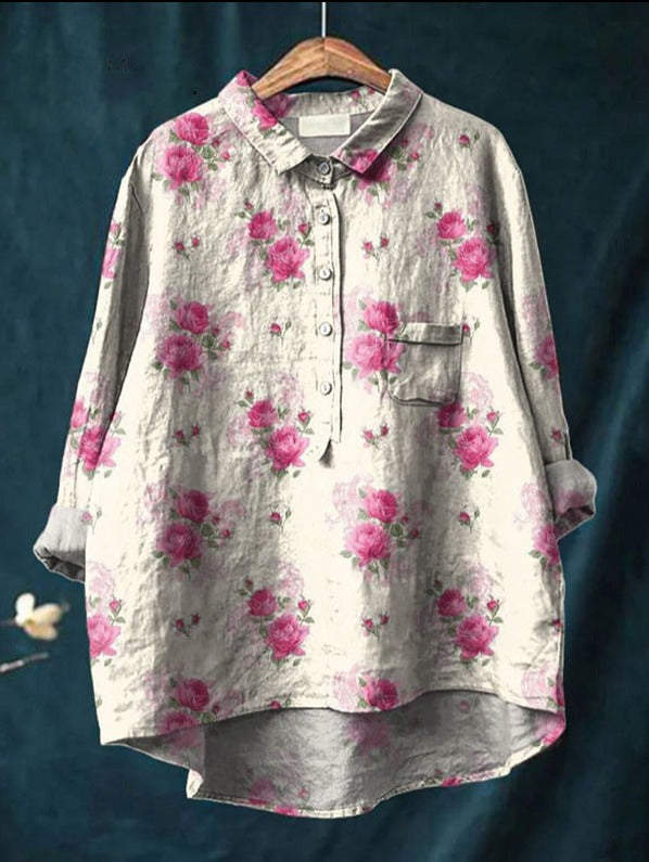 Liesel®️ | Klassische Bluse mit Blumenmuster