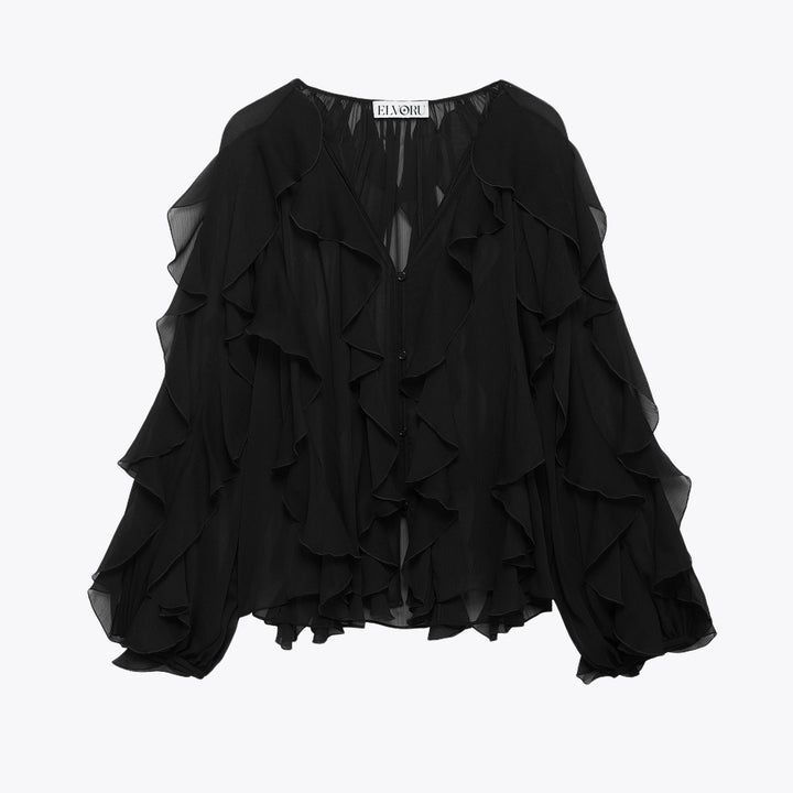 Sybille®️ | Bluse mit Volants