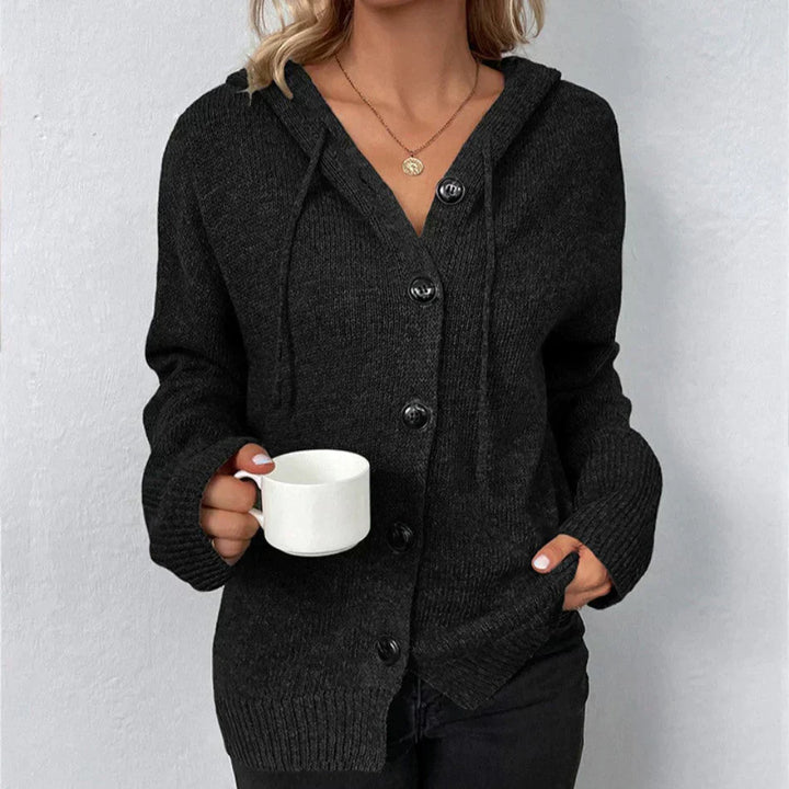 Liselotte - Strickjacke mit Kordelzug und Knöpfen