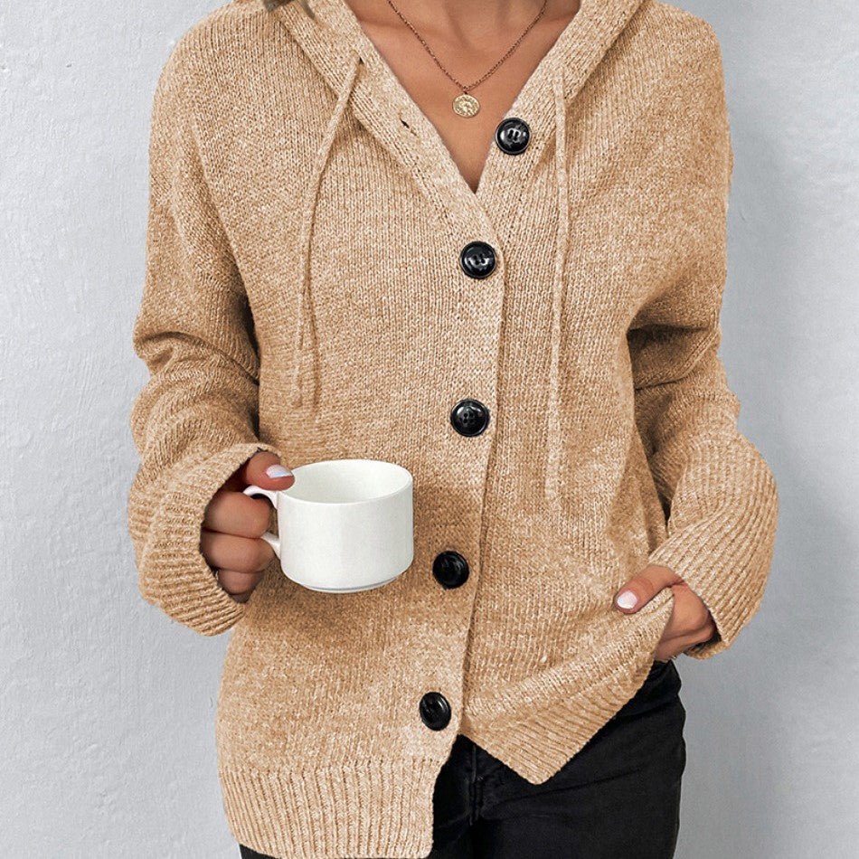Liselotte - Strickjacke mit Kordelzug und Knöpfen