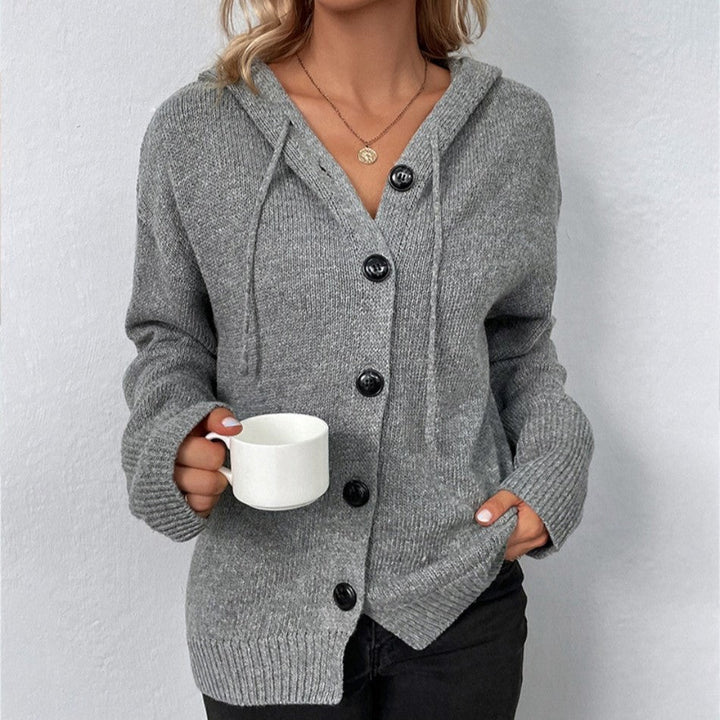 Liselotte - Strickjacke mit Kordelzug und Knöpfen