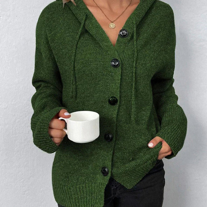 Liselotte - Strickjacke mit Kordelzug und Knöpfen