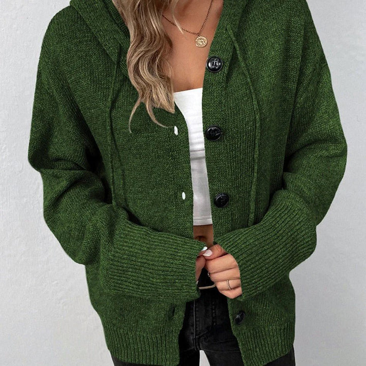 Liselotte - Strickjacke mit Kordelzug und Knöpfen