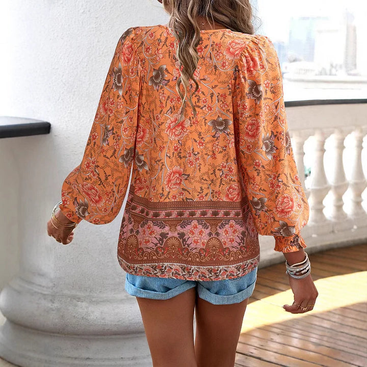 Marisa®️™ | Fließendes Bohemian-Top mit Blumenmuster