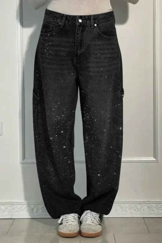 Mila™ - Hose mit hohem Bund, weitem Bein und geknöpften Taschen