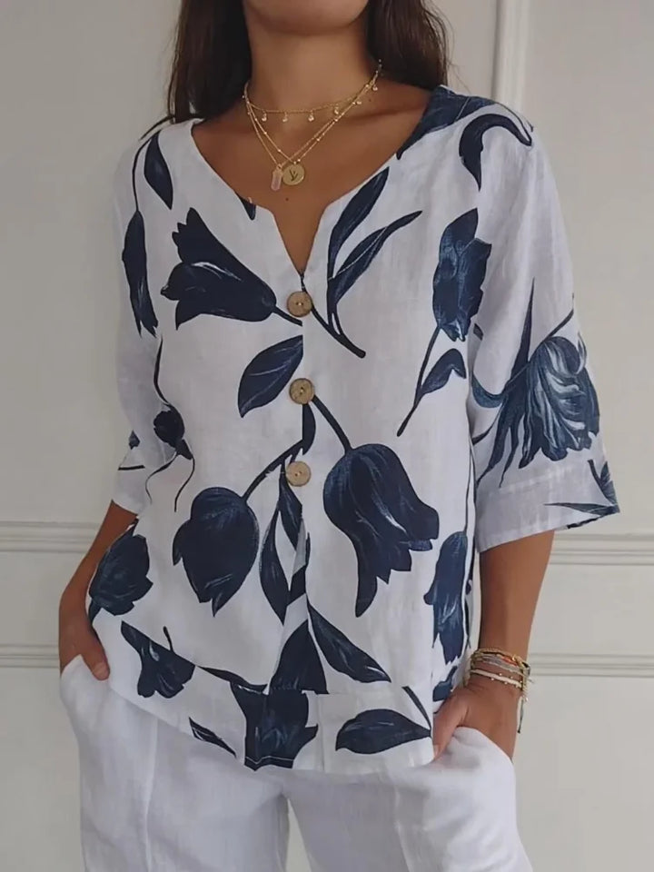 Tessa®️™ - Elegante Blumenbluse