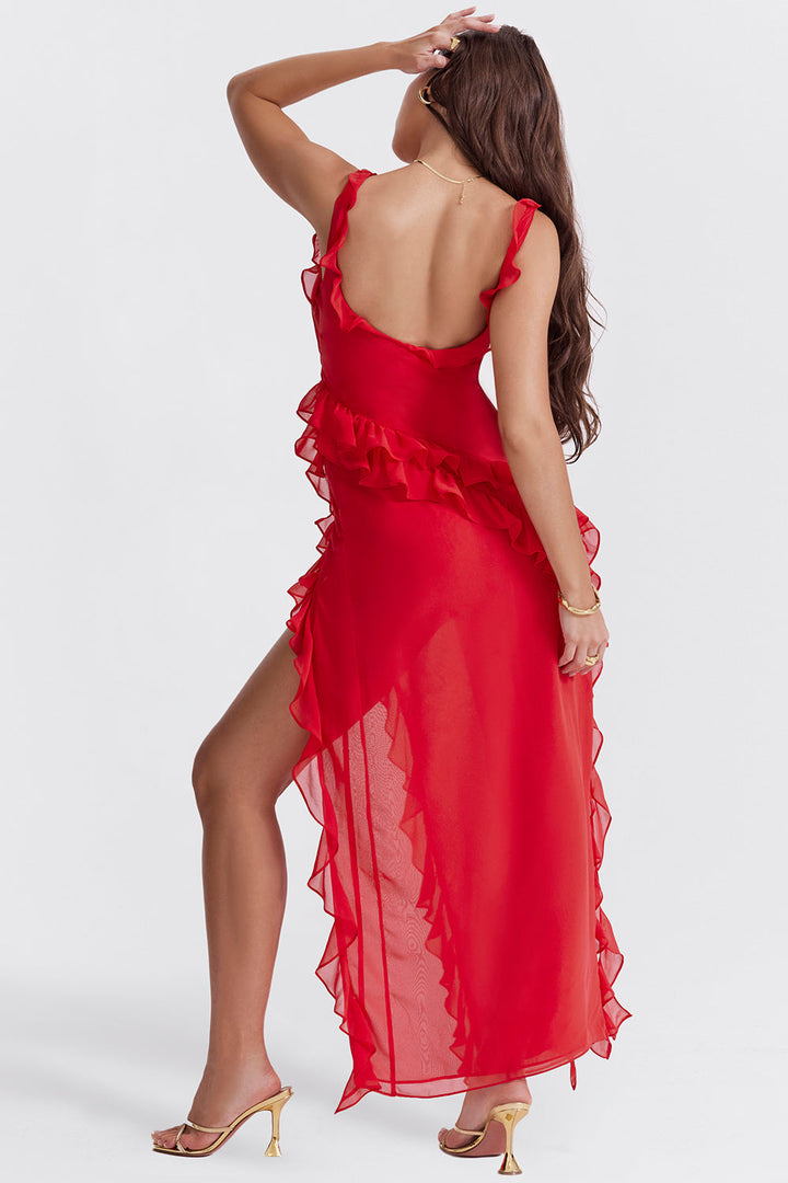 Leonie© | Umwerfendes Kleid mit Rüschen