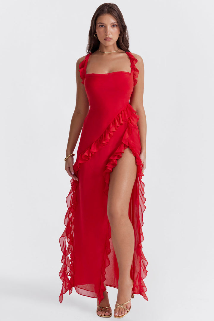 Leonie© | Umwerfendes Kleid mit Rüschen