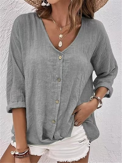 Rosalie®️™ | Leichte Bluse mit V-Ausschnitt